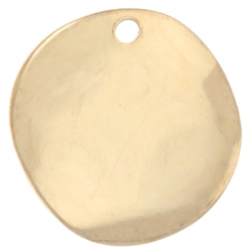 Lentejuelas redondas onduladas de 12 mm - Dorado con oro fino x5
