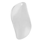 Colgante redondo ondulado de 21 mm - Chapado en plata fina x1