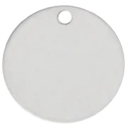 Lentejuela para grabar de 14 mm - grosor 0,4 mm - Plata 925 x1