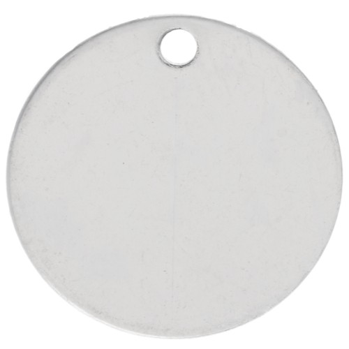 Lentejuela para grabar de 14 mm - grosor 0,4 mm - Plata 925 x1