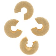 Diamond crushable bead covers 9 mm - Oro x20