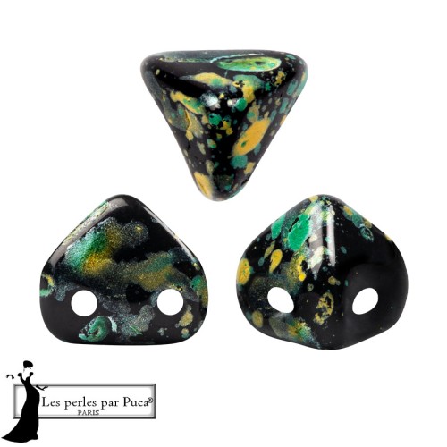 Cuentas de cristal Super-Khéops® de Puca® de 6 mm - Esmalte verde x10 g