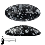 Jet - Athos 3D de Puca®: cabujón ovalado de cristal de 20 x 10 mm - Enamel Grey x1 Athos 3D de Puca®: cabujón ovalado de cristal de 20 x 10 mm - Enamel Grey x1