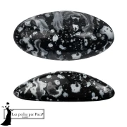 Athos 3D de Puca®: cabujón ovalado de cristal de 20 x 10 mm - Enamel Grey x1