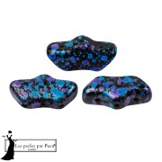 Jet - Cuentas de cristal Delos® de Puca® 6x11 mm - Azul esmaltado x10 g Cuentas de cristal Delos® de Puca® 6x11 mm - Azul esmaltado x10 g