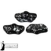 Jet - Cuentas de cristal Delos® de Puca® 6x11 mm - Enamel Grey x10 g Cuentas de cristal Delos® de Puca® 6x11 mm - Enamel Grey x10 g