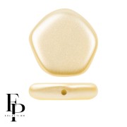 Cuenta de cristal pentágono 15x15 mm The Cute Polygon - Crema pastel x4