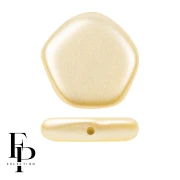 Cuenta de cristal pentágono 15x15 mm The Cute Polygon - Crema pastel x4