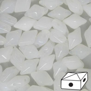 Diamonduo 2-hole 5x8 mm White Alabaster x10g
