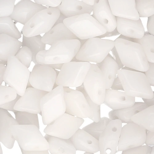 Diamonduo 2-hole 5x8 mm White Alabaster x10g