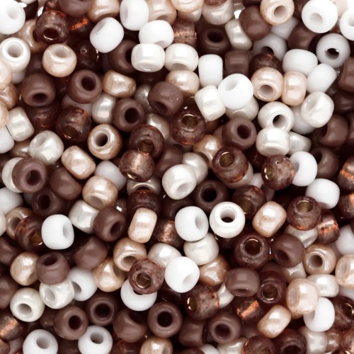 Mezcla de Rocalla Miyuki 8/0 - Beige suave x8 g
