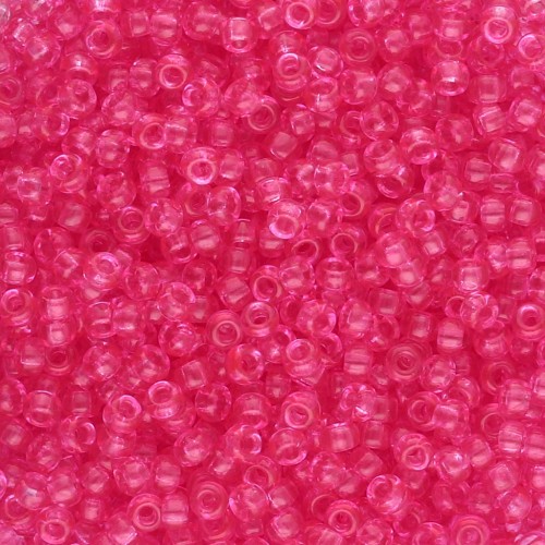 Rocalla Miyuki 11/0 1308 - Teñido Transparente Rosa Chicle x8g