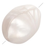 Cuentas - Cuentas acrílicas irregulares 19x14,5 mm - Blanco nacarado x4 Cuentas acrílicas irregulares 19x14,5 mm - Blanco nacarado x4