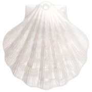 colgante - Colgante concha 41x40 mm, acrílico - Blanco Nacarado x1 Colgante concha 41x40 mm, acrílico - Blanco Nacarado x1