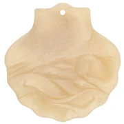 Colgante Concha Acrílica 41x40 mm - Beige Nacarado x1