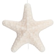 Perla estrella de mar con textura 31x33 mm en acrílico - Crema x1