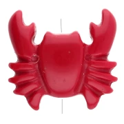 Cuenta acrílica Cangrejo 26x28 mm - Roja x1