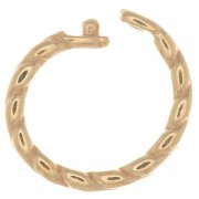 Regalo - Anillo de cierre ovalado efecto trenzado 8.5x7x1.7mm 3 micras chapado en oro x1