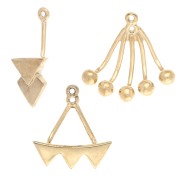 Regalo - Joyas de orejas aleatorias - Plata 925 ORO x2