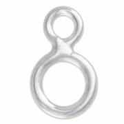 Anillas dobles soldadas de 7 x 4,5 mm - Plata 925 x5