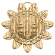Colgante sol 30x29,5 mm - motivo cara - Acero inoxidable 304 Dorado x1