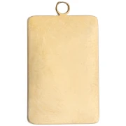 Colgante con forma de carta de juego, 21 x 13 mm - As de corazones de resina epoxi - Acero inoxidable 304 Dorado - Rojo
