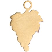 Dije con forma de racimo de uvas, 18 x 12 mm, resina epoxi - Acero inoxidable 304 Dorado - Morado x1
