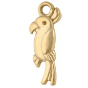 Dije de Loro 18.5x7.2 mm - Acero Inoxidable Dorado 304 x1