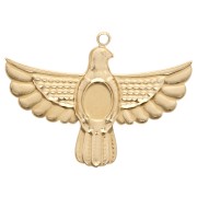 Colgante de águila de 28 x 37 mm con cabujón de lapislázuli - Acero inoxidable 304 Dorado x1