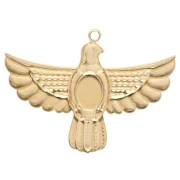 Colgante de águila de 28 x 37 mm con cabujón de lapislázuli - Acero inoxidable 304 Dorado x1