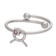Anillo ajustable con signo del zodiaco - Tauro - Acero inoxidable 304L - Morado x1