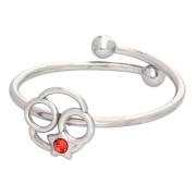 Anillo ajustable con el signo del zodiaco - Cáncer - Acero inoxidable 304L - Hyacinth x1