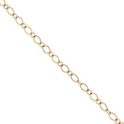 Cadena de malla decorativa alternada de 6,4 mm - Acero inoxidable 304 Dorado x 1 m