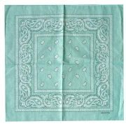 Pañuelo 100% algodón - Cachemira - Menta x1