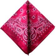 Bandana 100% algodón - Estampado cachemir - Efecto desteñido - Rojo x1