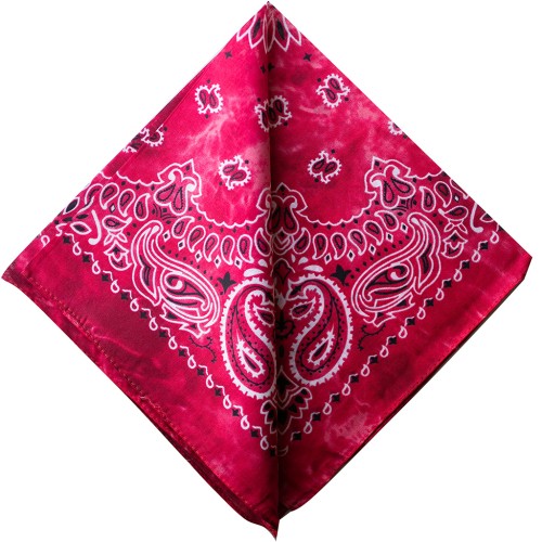 Bandana 100% algodón - Estampado cachemir - Efecto desteñido - Rojo x1
