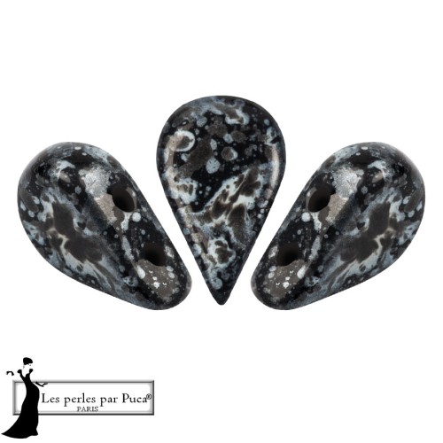 Cuentas de cristal Amos® de Puca® 5x8 mm - Enamel Grey x10 g