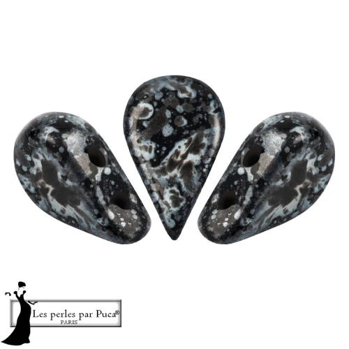 Cuentas de cristal Amos® de Puca® 5x8 mm - Enamel Grey x10 g