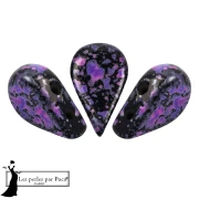 Cuentas de cristal Amos® de Puca® 5x8 mm - Esmalte morado y rosa, 10 g