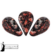 Cuentas de cristal Amos® de Puca® 5x8 mm - Enamel Red x10 g