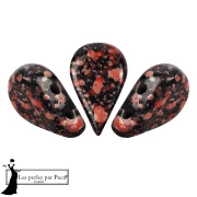 Cuentas de cristal Amos® de Puca® 5x8 mm - Enamel Red x10 g