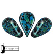 Cuentas de cristal Amos® de Puca® 5x8 mm - Esmalte turquesa x10 g