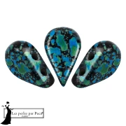 Cuentas de cristal Amos® de Puca® 5x8 mm - Esmalte turquesa x10 g