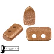 Cuentas de cristal Piros® de Puca® 2x5 mm - Bronce Light Copper x10 g