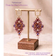 Cuentas de cristal Piros® de Puca® 2x5 mm - Bronze Light Plum x10 g