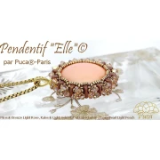 Cuentas de cristal Piros® de Puca® 2x5 mm - Bronce naranja x10 g