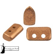 Cuentas de cristal Piros® de Puca® 2x5 mm - Albaricoque metalizado mate x10 g
