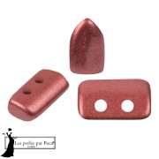 Cuentas de cristal Piros® de Puca® 2x5 mm - Cherry Metallic Mat x10 g