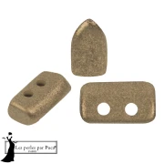 Cuentas de cristal Piros® de Puca® 2x5 mm - Dorado metalizado mate x10 g