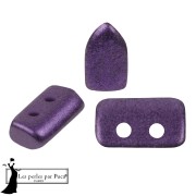 Cuentas de cristal Piros® de Puca® 2x5 mm - Ultravioleta metalizado mate x10 g